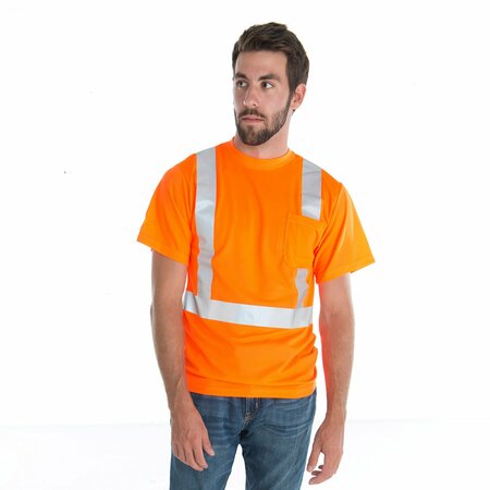 CORDOVA COR-BRITE Short Sleeve Shirts, Orange, 4XL V4104XL